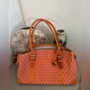 Dooney & Bourke Orange Monogram Satchel